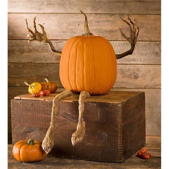 Plow & Hearth Set of 4 Bendable Pumpkin Arms&Legs | Twisting Vines for Halloween - Picture 1 of 7